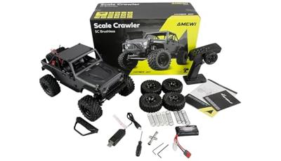 Amewi Hyper Go SC Scale Crawler 1:12 Brushless RC modelauto voor beginners Elektro Crawler RTR 2,4 GHz Met lichteffect Amewi Hyper Go SC Scale Crawler 1:12 Brushless RC modelauto voor beginners Elektro Crawler RTR 2,4 GHz Met lichteffect