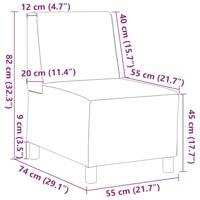 Fauteuil 55 cm gekrulde wolachtige stof lichtgrijs - thumbnail