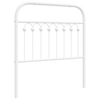 Hoofdbord 90 cm metaal wit - thumbnail