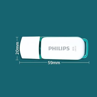 Philips FM08FD75B USB flash drive 8 GB USB Type-A 3.0 (3.1 Gen 1) Turkoois, Wit Philips FM08FD75B USB flash drive 8 GB USB Type-A 3.0 (3.1 Gen 1) Turkoois, Wit