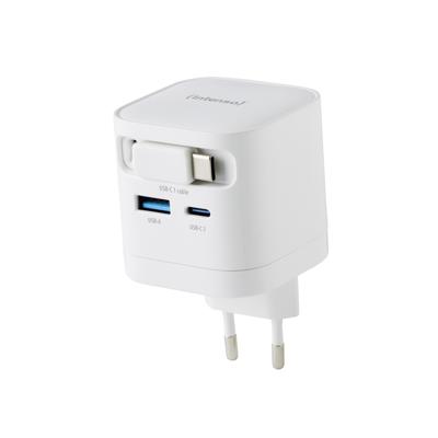 Intenso Intenso Power Adapter W65ACIC GaN white USB-oplader 65 W 1x USB-C Wit Thuis
