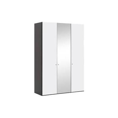 Goossens Kledingkast Easy Storage Ddk, Kledingkast 153 cm breed, 220 cm hoog, 2x draaideur en 1x spiegel draaideur midden