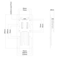 Neomounts FPMA-LIFT100BLACK Hoogteverstelbare VESA-adapter - universeel - thumbnail