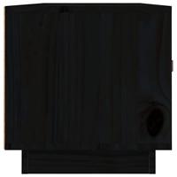 Tv-meubel 80x34x35 cm massief grenenhout zwart - thumbnail