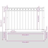 VidaXL Hecelement wit 170 x 130 cm staal - thumbnail
