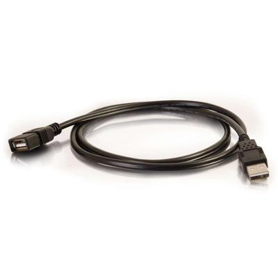 C2G /Cables to Go 19003 1 m USB 2.0 A mannelijk naar een vrouwelijk verlengkabel - wit (3,3ft)