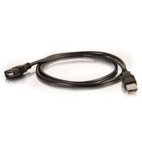 C2G /Cables to Go 19003 1 m USB 2.0 A mannelijk naar een vrouwelijk verlengkabel - wit (3,3ft) - thumbnail