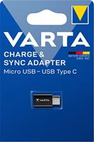 Varta USB 2.0 Adapter [1x USB-C stekker - 1x Micro-USB-bus] Charge & Sync Adap. - thumbnail