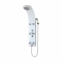 Douchepaneel Schütte Lanzarote Thermostatische Douchekraan en Zes Massagesproeiers Glas Wit - thumbnail