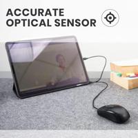 Perixx PERIMICE-209 C Black Muis Kabelgebonden Optisch Zwart 3 Toetsen 1000 dpi - thumbnail