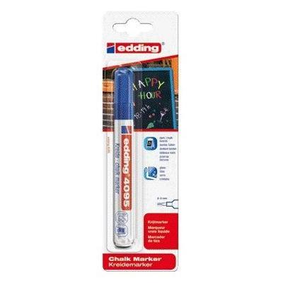 Krijtstift edding 4095 rond 2-3mm blauw blister à 1 stuk