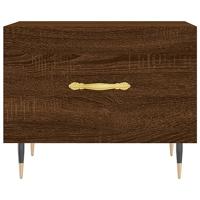 Salontafel 50x50x40 cm bewerkt hout bruin eikenkleur - thumbnail