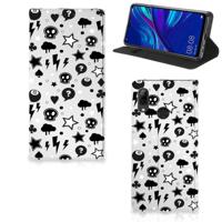 Mobiel BookCase Huawei P Smart (2019) Silver Punk - thumbnail