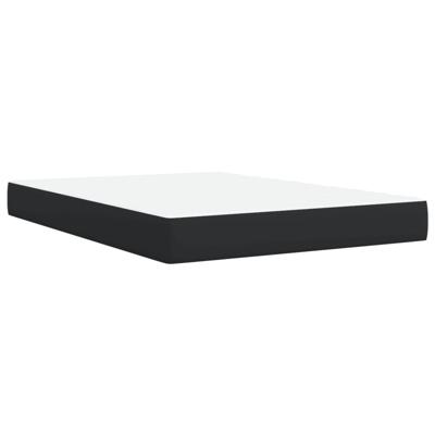 Boxspring met matras kunstleer zwart 140x190 cm - thumbnail