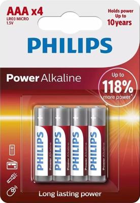 Philips Philips Powerlife Potlood LR03 AAA bl.a4 3013005 Philips Philips Powerlife Potlood LR03 AAA bl.a4 3013005