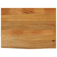 Tafelblad met natuurlijke rand 80x60x3,8 cm massief mangohout - thumbnail