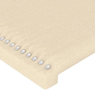 Hoofdbord LED 90x5x118/128 cm stof crèmekleurig - thumbnail