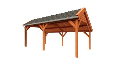 Trendhout Kapschuur de Deel 615x340 cm- Kapschuurdak- Onbehandeld lariks Douglas hout- Trendhout Trendhout Kapschuur de Deel 615x340 cm- Kapschuurdak- Onbehandeld lariks Douglas hout- Trendhout