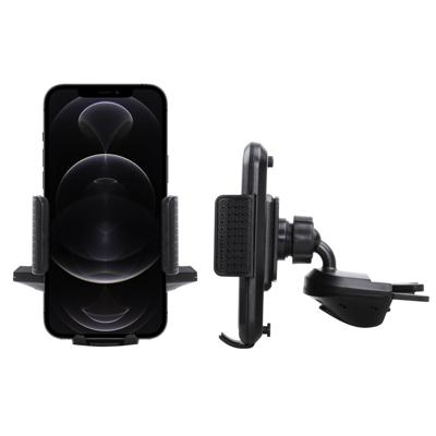 Shop4 - iPhone 12 Pro Max Autohouder Verstelbare CD Houder met Klem Zwart
