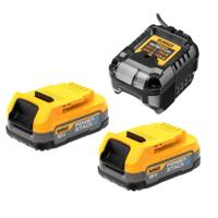 DeWalt accessoires dcb1102e2-qw 18v xr powerstack kit: dcb1102 lader | 2x compact powerstack accu - dcb1102e2-qw - thumbnail