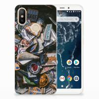 Xiaomi Mi A2 Siliconen Hoesje met foto Badges - thumbnail