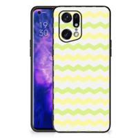 OPPO Find X5 Pro Back Case Waves Yellow - thumbnail