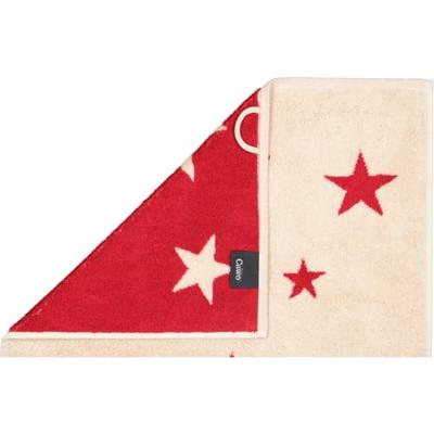 Cawö Cawo Christmas Edition 792 Stars Handdoek rot