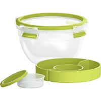 Emsa Clip & Go Snackbox 1 l Kunststof Met deksel, Vaatwasserbestendig Transparant, Groen 518097 - thumbnail