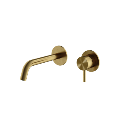 Hotbath Afbouwdeel Archie Inbouw Wastafelmengkraan Met 3+ 3 Inbouwsysteem en 18 cm Uitloop Geborsteld Messing PVD Hotbath Afbouwdeel Archie Inbouw Wastafelmengkraan Met 3+ 3 Inbouwsysteem en 18 cm Uitloop Geborsteld Messing PVD