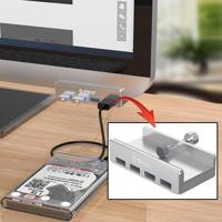 ORICO MH4PU aluminium legering 4 poorten USB 3.0 Clip-type HUB met 1m usbkabel Clip breedte bereik: 10-32mm - thumbnail