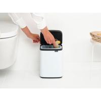 Brabantia Bo afvalemmer 4 liter met kunststof binnenemmer white - thumbnail