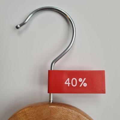 Label vaantje kunststof kleur rood 40%