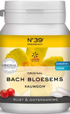 Lemon Pharma Bach Bloesem Kauwgom Noodgevallen Lemon Pharma Bach Bloesem Kauwgom Noodgevallen