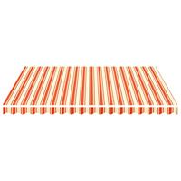 VidaXL Vervangingsdoek voor luifel 4x3,5 m geel en oranje - thumbnail
