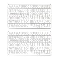 Letter set IEZZY voor letterbord 2x150 wit - thumbnail