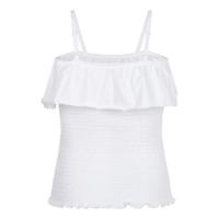 Smock Offshoulder T-Shirt White - thumbnail