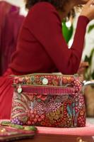 Pip Studio Pip Studio Caryn Cosmetic Bag Combi Querida Velvet Red 26x7.5x18cm/22x1x13cm - thumbnail