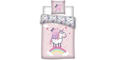 Peppa Pig Dekbedovertrek Unicorn - Eenpersoons - 140 X 200 Cm - Flanel