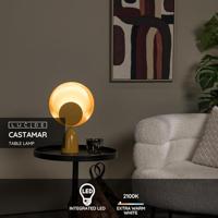 Lucide CASTAMAR - Tafellamp - Ø 25,5 cm - LED - 1x8W 2100K - Okergeel - thumbnail