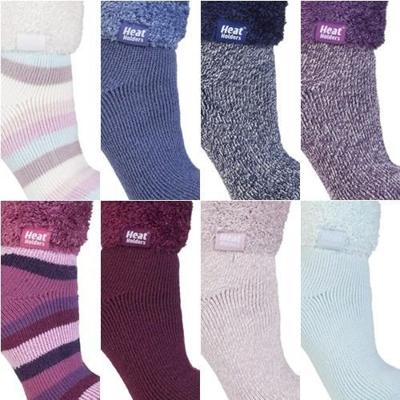 Ladies lounge socks maat 4-8 (37-42) lila mauve/c