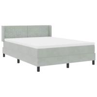 Boxspringbed met Matras Zwart 100x200 cm Fluweel Lichtgrijs - thumbnail