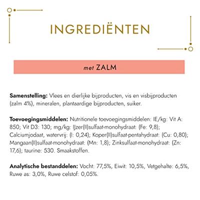 Gourmet Gold Mousse met zalm kattenvoer (85 g) 2 trays (48 x 85 g) - thumbnail
