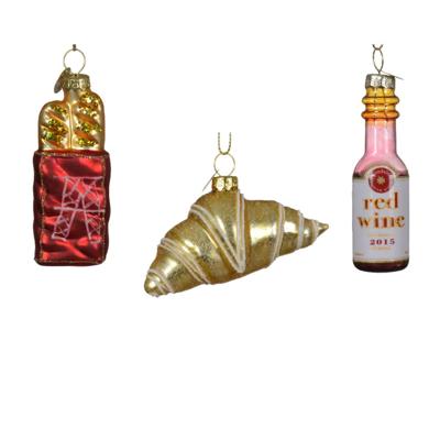 Kersthangers Francaise 3-delig set glas