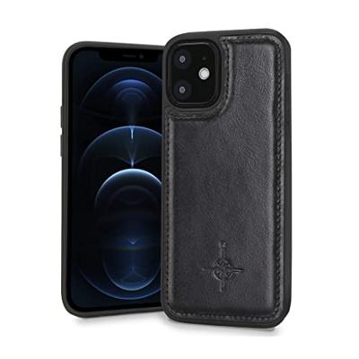NorthLife - iPhone 12 Mini - Leren Backcover hoes - Zwart NorthLife - iPhone 12 Mini - Leren Backcover hoes - Zwart