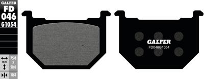 GALFER remblokken "fd046" brake pad fd046 g1054 organic