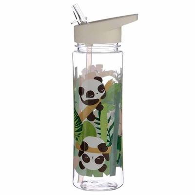 Panda Duurzame 550ml Waterfles Flip Straw