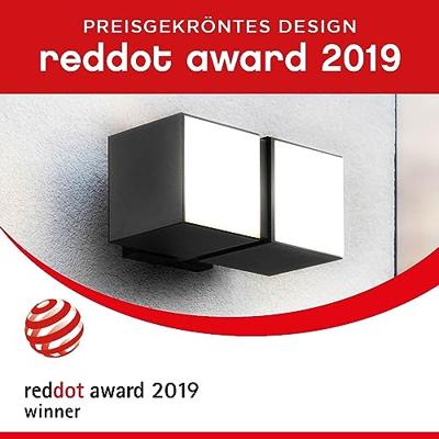 Lutec Zwarte design wandlampCuba reddot award - 5193801012
