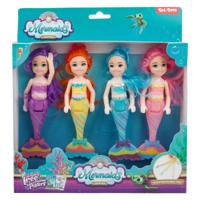 Toi-Toys Mermaids zeemeermin pop zusjes, 4st. - thumbnail