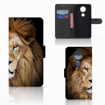 Motorola Moto E5 Plus Telefoonhoesje met Pasjes Leeuw