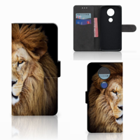Motorola Moto E5 Plus Telefoonhoesje met Pasjes Leeuw - thumbnail